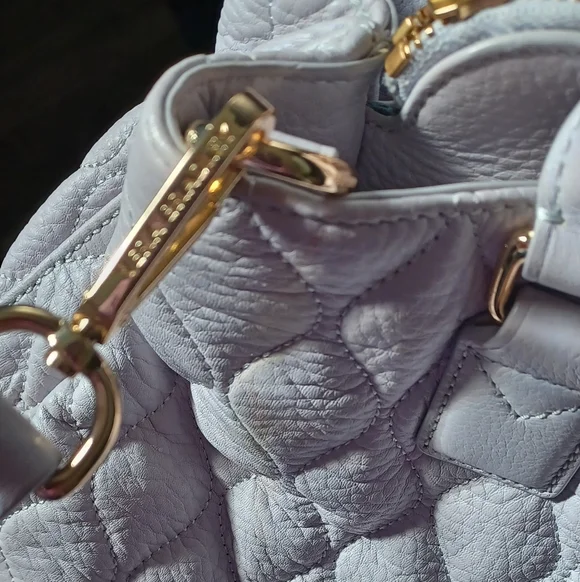 Vera Bradley Gray Quilted Top-Handle Satchel - Picture 12 of 15